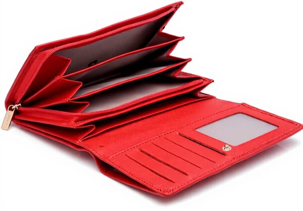 Portefeuille DELSEY PARIS Francoeur Cuir Rouge Femme