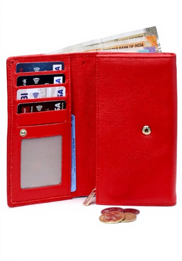 Portefeuille DELSEY PARIS Francoeur Cuir Rouge Femme