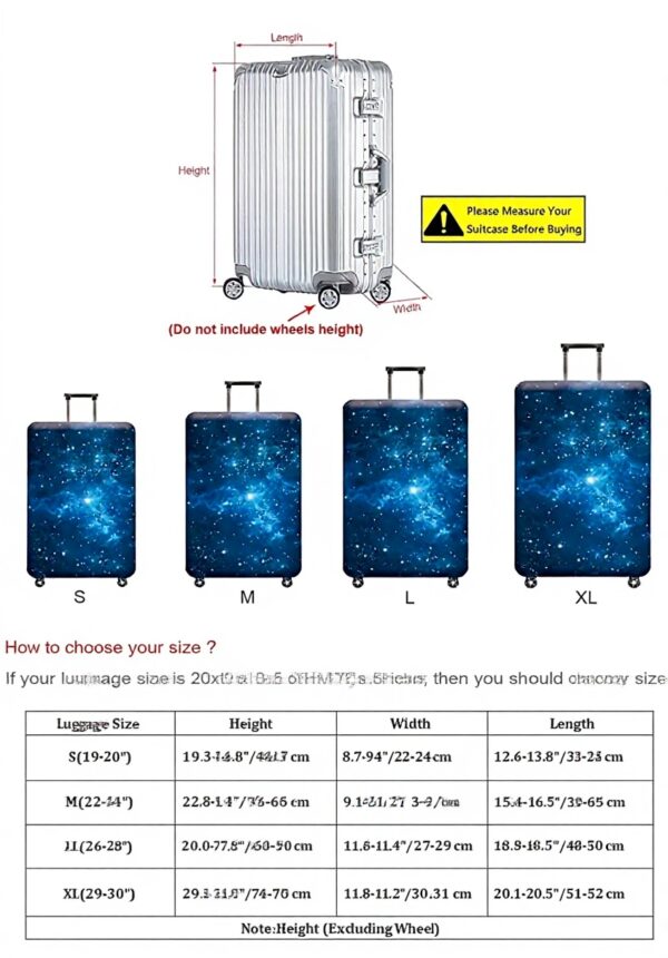 Housse de protection pour bagages GOXUNYUAN lavable