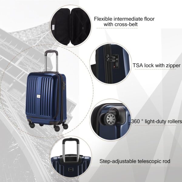 Valise rigide HAUPTSTADTKOFFER extension 65 cm bleu-1
