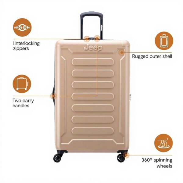 Bagage cabine Jeep rigide extensible roulettes pivotantes