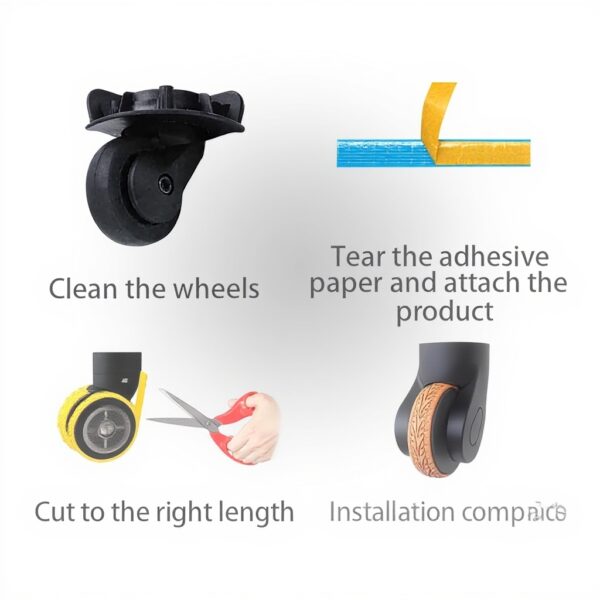 Housses silicone roues bagages JEXOWIQ protection