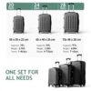 Set de valises LEADZM ABS roues pivotantes 3 pièces voyage