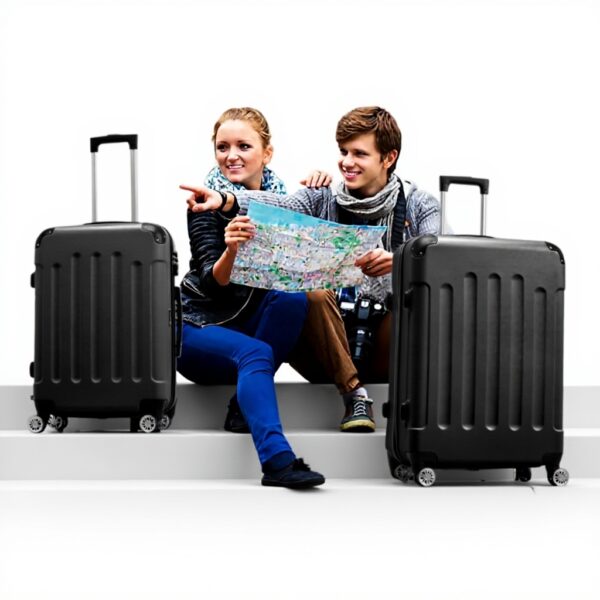 Set de valises LEADZM ABS roues pivotantes 3 pièces voyage