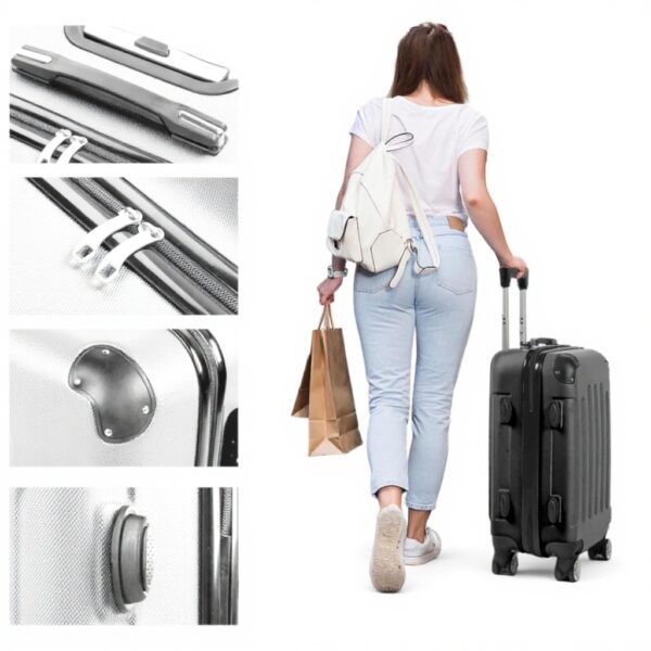 Set de valises LEADZM ABS roues pivotantes 3 pièces voyage