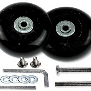 Roues de remplacement valise Rhinenet 70mm caoutchouc métal