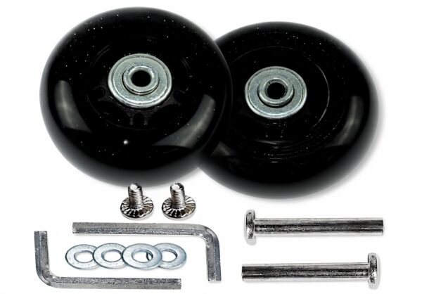 Roues de remplacement valise Rhinenet 70mm caoutchouc métal