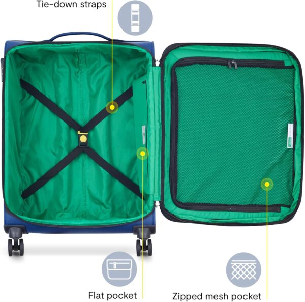 Valise cabine Benetton Color Block extensible roulettes-2