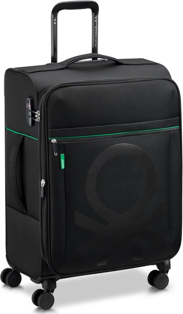 Valise cabine Benetton Color Block extensible roulettes-3