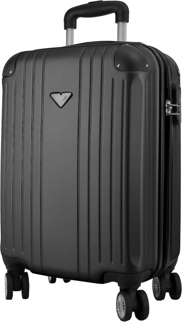 Valise rigide VIDA VR610B roues doublons noir 40L voyage-0