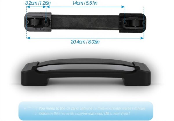 Poignée de valise Volein B112 PVC acier inoxydable