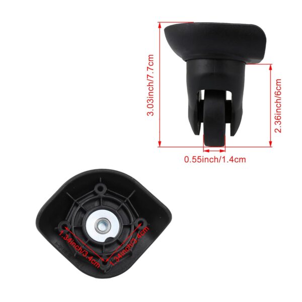 Roulettes valise W293 lot 2 paires plastique durable-2