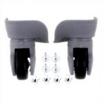 Roues valises Yibuy pivotantes métal gris rechange