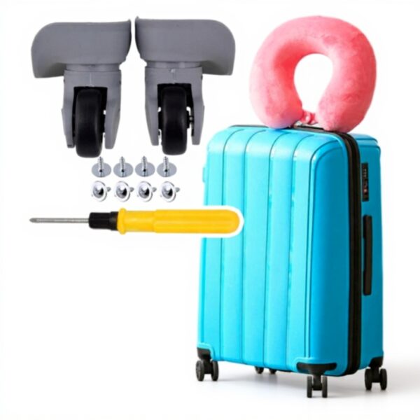 Roues valises Yibuy pivotantes métal gris rechange