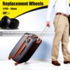 Roulettes de rechange pour valise 50x16mm Noir-3 durable