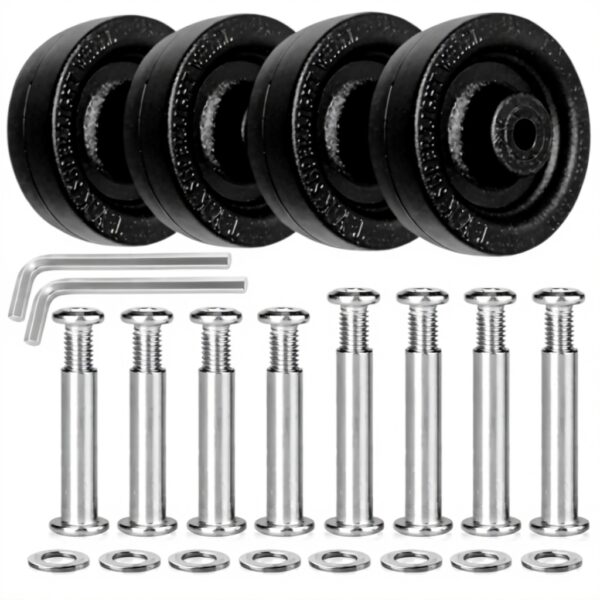 Roulettes de rechange pour valise 50x16mm Noir-3 durable